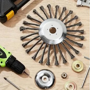 10-Inch Steel Wire Wheel Garden Trimmer Head