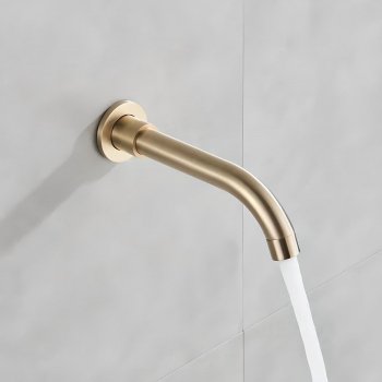 Contemporary Brushed Gold Rainfall Shower System with Digital Display and Mixer Tap