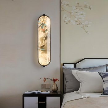 Chinese Style Art Glass Wall Lamp