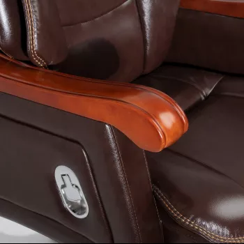 Luxury Ergonomic Swivel Office Chair with Armrests and Rollers