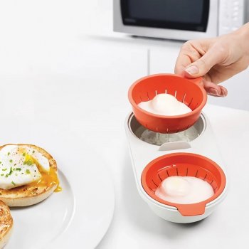 Microwave Egg Poacher Double Cup Egg Boiler
