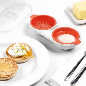 Microwave Egg Poacher Double Cup Egg Boiler