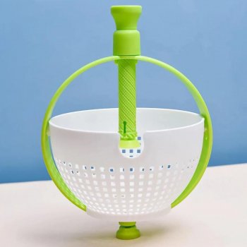 Spin and strain Colander Salad Spinner