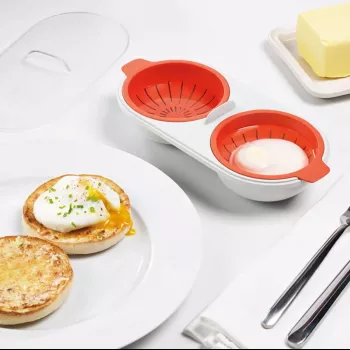 Microwave Egg Poacher Double Cup Egg Boiler