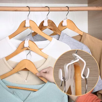 Space-Saving Mini Wardrobe Connector Hooks