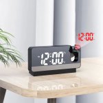 180° Rotation LED Projection Alarm Clock
