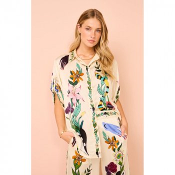Women's Satin Print 2-Piece Set
