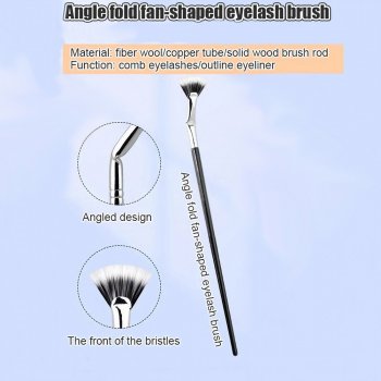Professional Mini Fan Eyelash Brush for Precision Makeup Application