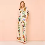 Women's Satin Print 2-Piece Set