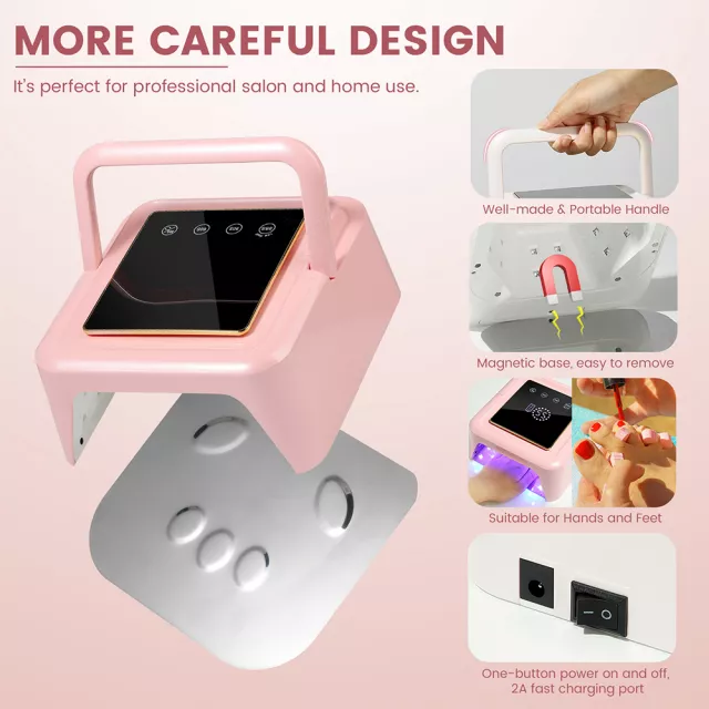 128W Rechargeable Cordless Nail Lamp - Image 6