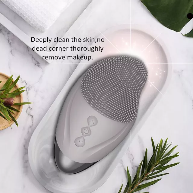 Rechargeable Silicone Face Cleansing Brush with Heating Eye Massage - Image 7