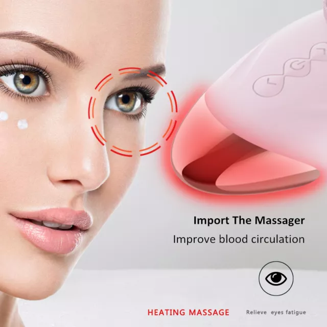 Rechargeable Silicone Face Cleansing Brush with Heating Eye Massage