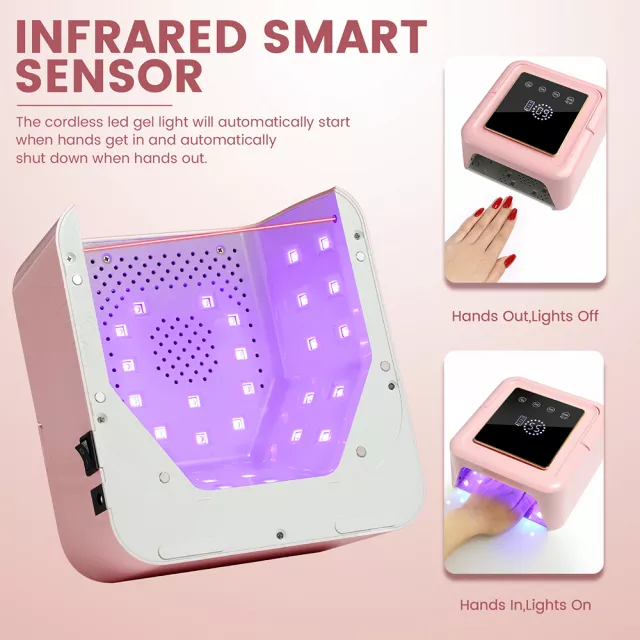 128W Rechargeable Cordless Nail Lamp - Image 5