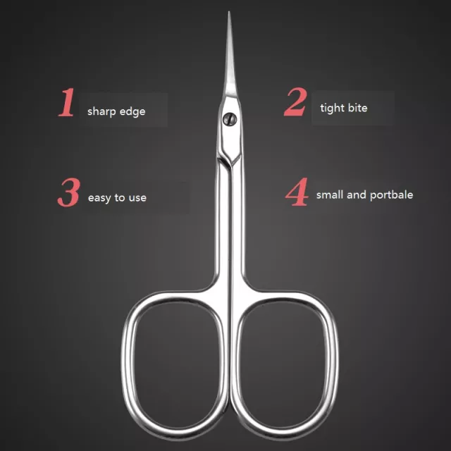 Professional Stainless Steel Curved Tip Cuticle Scissors