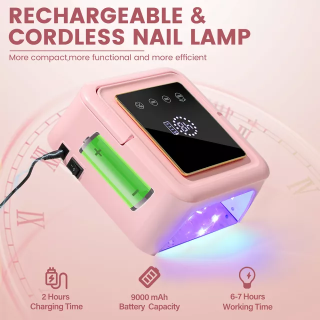 128W Rechargeable Cordless Nail Lamp - Image 3