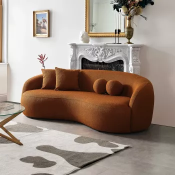 Modern Scandinavian-Style Velvet Sofa - Luxury Home Furniture with Free Shipping