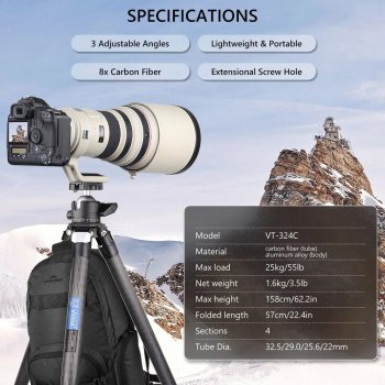Carbon Fiber Travel Tripod