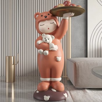 Nordic Bear Tray Statue