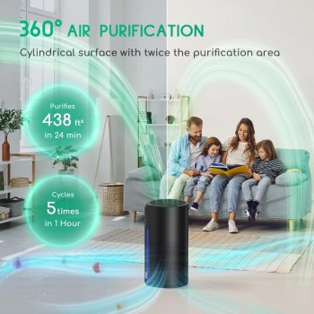 2-in-1 Air Purifier and Humidifier with 3-Stage Filtration