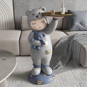 Nordic Bear Tray Statue