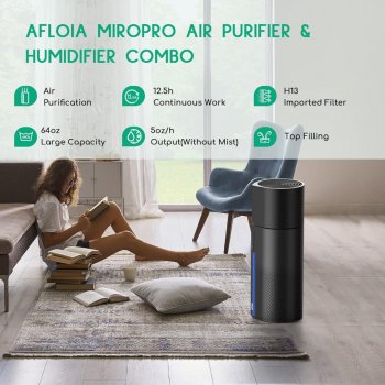 2-in-1 Air Purifier and Humidifier with 3-Stage Filtration