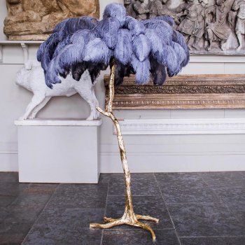 Ostrich Feather LED Floor Lamp
