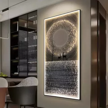Modern LED Wall Lamp with Artistic Mural