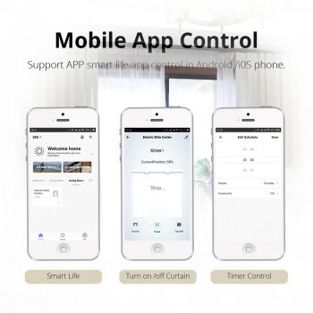 Smart WiFi Motorized Curtain Track with Voice Control