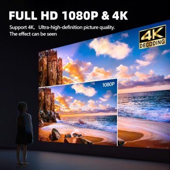 4K Ultra HD Smart WiFi Projector with Karaoke