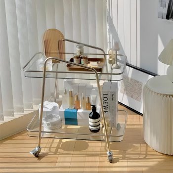 Stainless Steel Kitchen Storage Trolley with Wheels