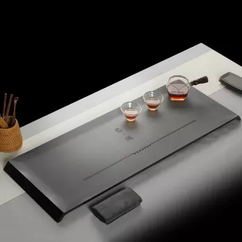 Elegant Black Stone Kungfu Tea Tray