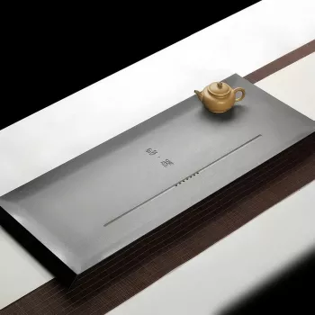 Elegant Black Stone Kungfu Tea Tray