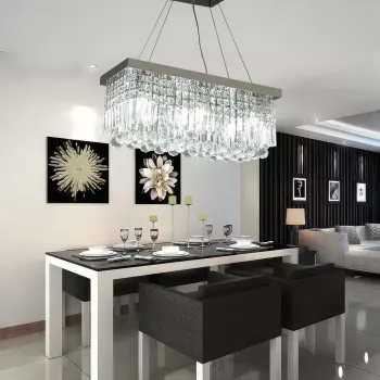 Modern LED Crystal Dining Room Pendant Light