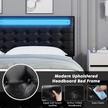 Bed with LED Lights