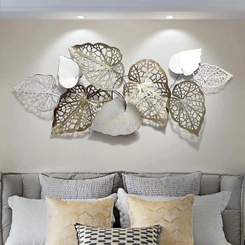 Creative Wrought Iron Leaf Wall Decor