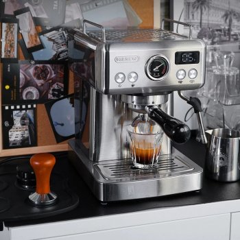 20-Bar Semi Automatic Espresso Coffee Machine with Adjustable Temperature