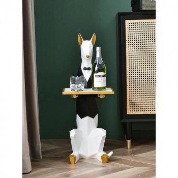 Nordic Luxury Geometric Dog Statues