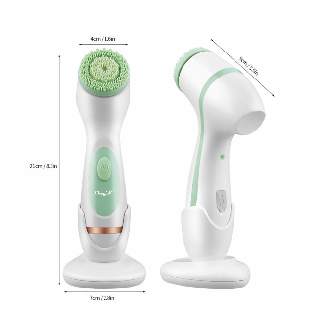 3-in-1 Electric Facial Cleansing Brush with Silicone Rotating Head - Image 5