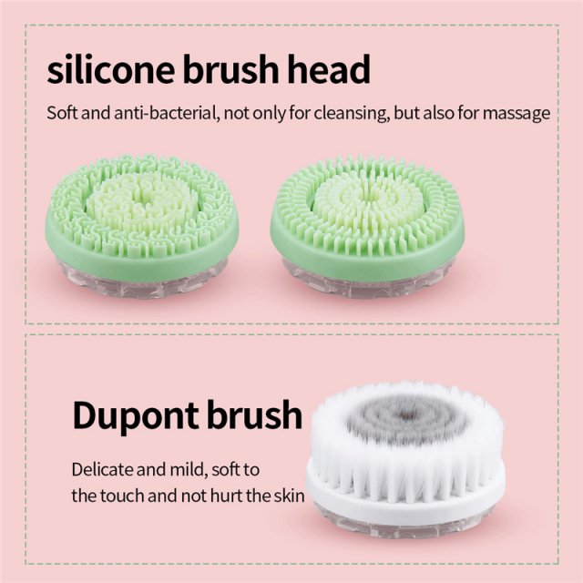 3-in-1 Electric Facial Cleansing Brush with Silicone Rotating Head - Image 3