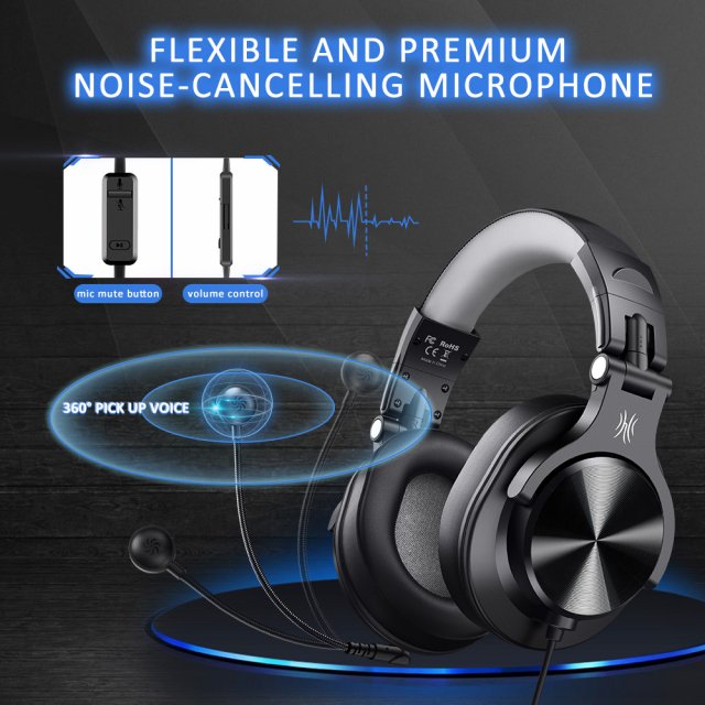 Wired Gaming Headset with Detachable Mic - Image 3