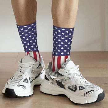 Patriotic USA Flag Crew Socks