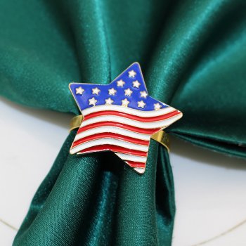 Golden Star Napkin Rings Set