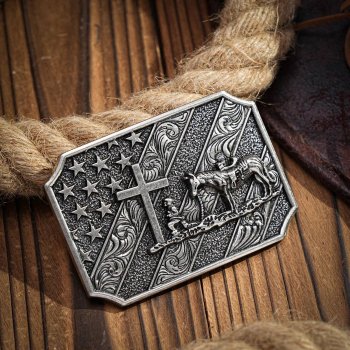 Western Cowboy Letter Belt Buckle