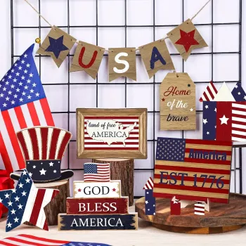 4th of July Patriotic Tiered Tray Decorations