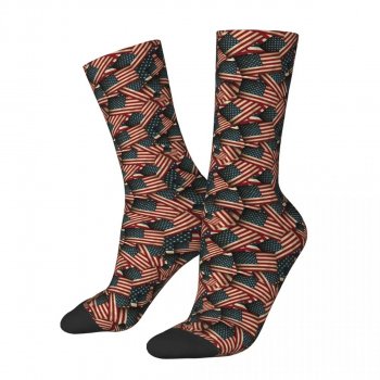 American Flag Grunge Style Winter Socks