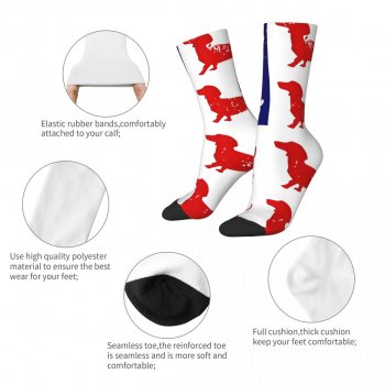 4th of July Funny Dog Socks for Men