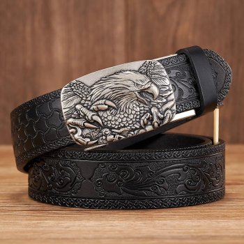 Men's Genuine Leather Automatic Buckle Belt