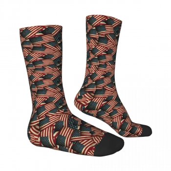 American Flag Grunge Style Winter Socks