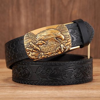 Men's Genuine Leather Automatic Buckle Belt