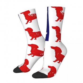 4th of July Funny Dog Socks for Men